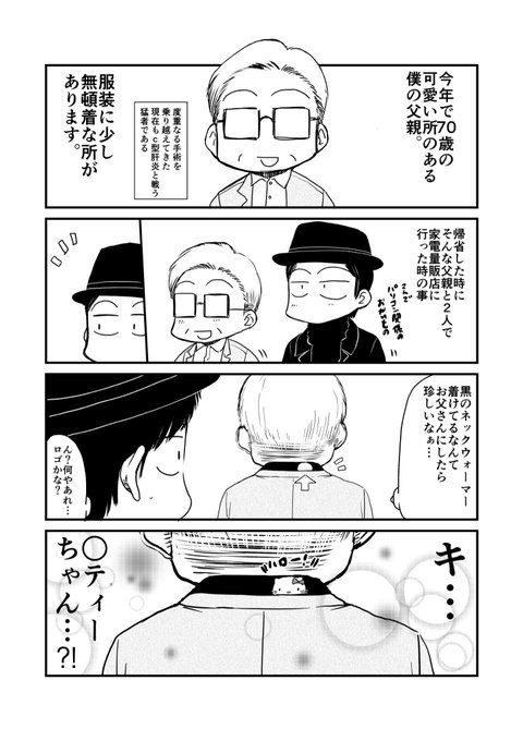今回実家に帰ってちょっとキュンとした事その1。
父親のネックウォーマー。 