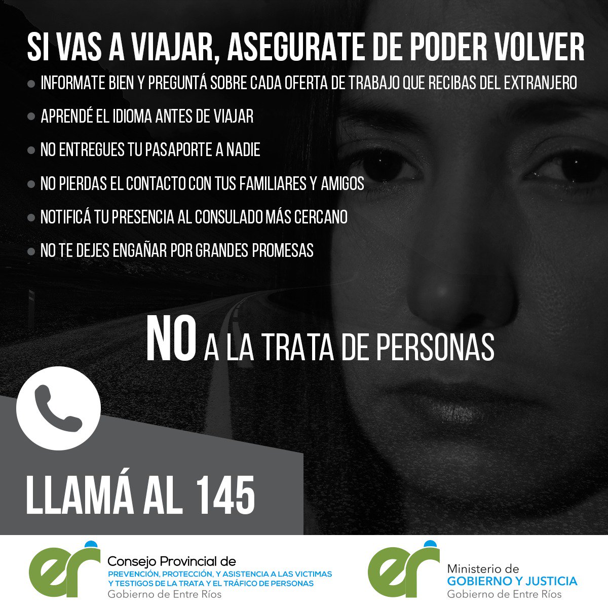 SilvinaCalveyra's tweet photo. #Siviajas
#AlgunasSugerencias
#NoALaTrataDePersonas
#Denuncia
#Linea145 https://t.co/8fKksnezKb