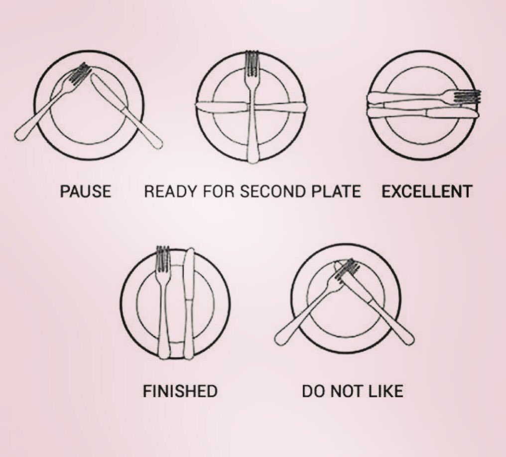 AuthenticChange's tweet photo. Is your life delicious? Need a break or looking forward to more? Silverware resting place signals a story about our meal experience. What story are you sharing with your resting face? #TakeABiteOutOfLife #IAmNotAFork #AuthenticChange https://t.co/QPOsIdXkR3