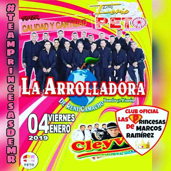 LindaG_ABL's tweet photo. Hoy la “Expo feria 🎡 Peto,Yucatán”vibrará con la @Arrolladora 🍋Tour Calidad y Cantidad 💃 @marcos_abl 🐴🏇 @PrincesasDMR @MIGUELCOBAS https://t.co/z4AshEgES4
