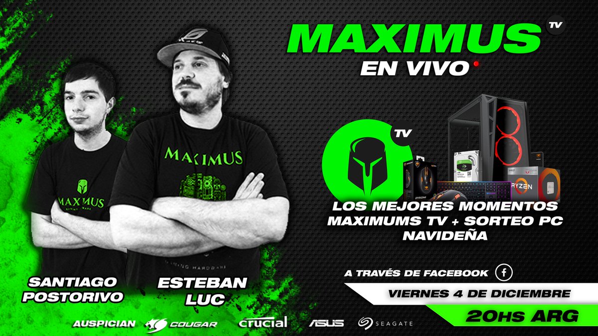 Hoy tenemos un vivo de recuerdos en Maximus! Además no pierdas del sorteo de la PC Gamer Navideña que vamos a estar anunciando al ganador!