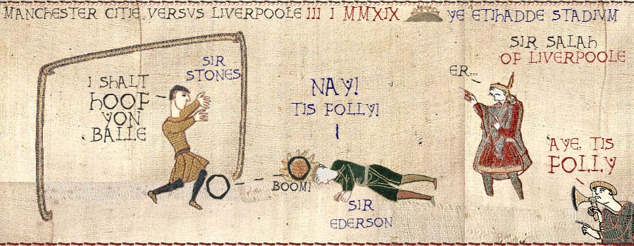 CheapPanini's tweet photo. Bit bored so...
Presenting: The Tale of Sir Stones, Sir Ederson and Sir Salah - Bayeux Tapestry Style https://t.co/XuV55H7sHY