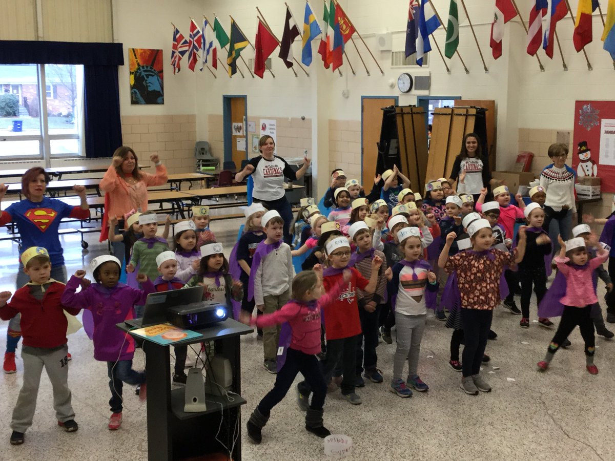 CatoctinSchool's tweet photo. Kindergarten Super Readers to the rescue! 

Today we had a dance party to celebrate all the amazing reading happening in Kindergarten. Keep up the great work! https://t.co/Ia9uQDpg78