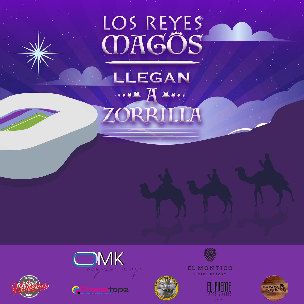 realvalladolid's tweet photo. 🎁👑💜 Los Reyes Magos estarán mañana en Zorrilla y sortearán regalos para los abonados que asistan al partidazo ante el Rayo ¡Estad atentos! 😉

#pucela #RealValladolidRayo https://t.co/8CpmDsoeYu