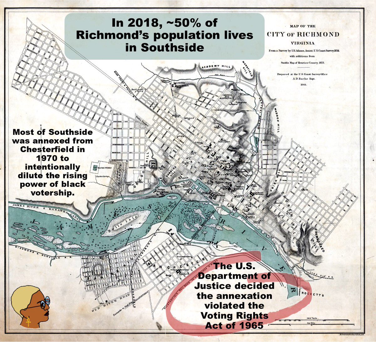 RaceCapitol's tweet photo. @summeramorris_ @ChelseaWiseRVA @RVAdirt Why? Bc we are conditioned to reinforce a narrative without questioning the racial indicators history. That’s why an intern at #StudioTwoThree designed and printed these years ago. They have been since discontinued. https://t.co/R8nRvaxAl6