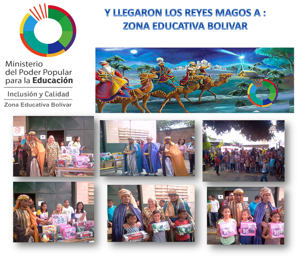 DireccionZ's tweet photo. GRACIAS AL PRESIDENTE @NicolasMaduro, NUESTRO MINISTRO DE EDUCACIÓN @aristobulopsuv Y LA GESTIÓN DE NUESTRA JEFE DE ZONA EDUCATIVA BOLÍVAR @sheieduc LLENA DE ALEGRÍA LAS CARAS DE LOS HIJOS DE TODO EL PERSONAL QUE LABORA EN NUESTRAS INSTALACIONES CON LA LLEGADA DE LOS REYES MAGOS https://t.co/2A1dE1PNII