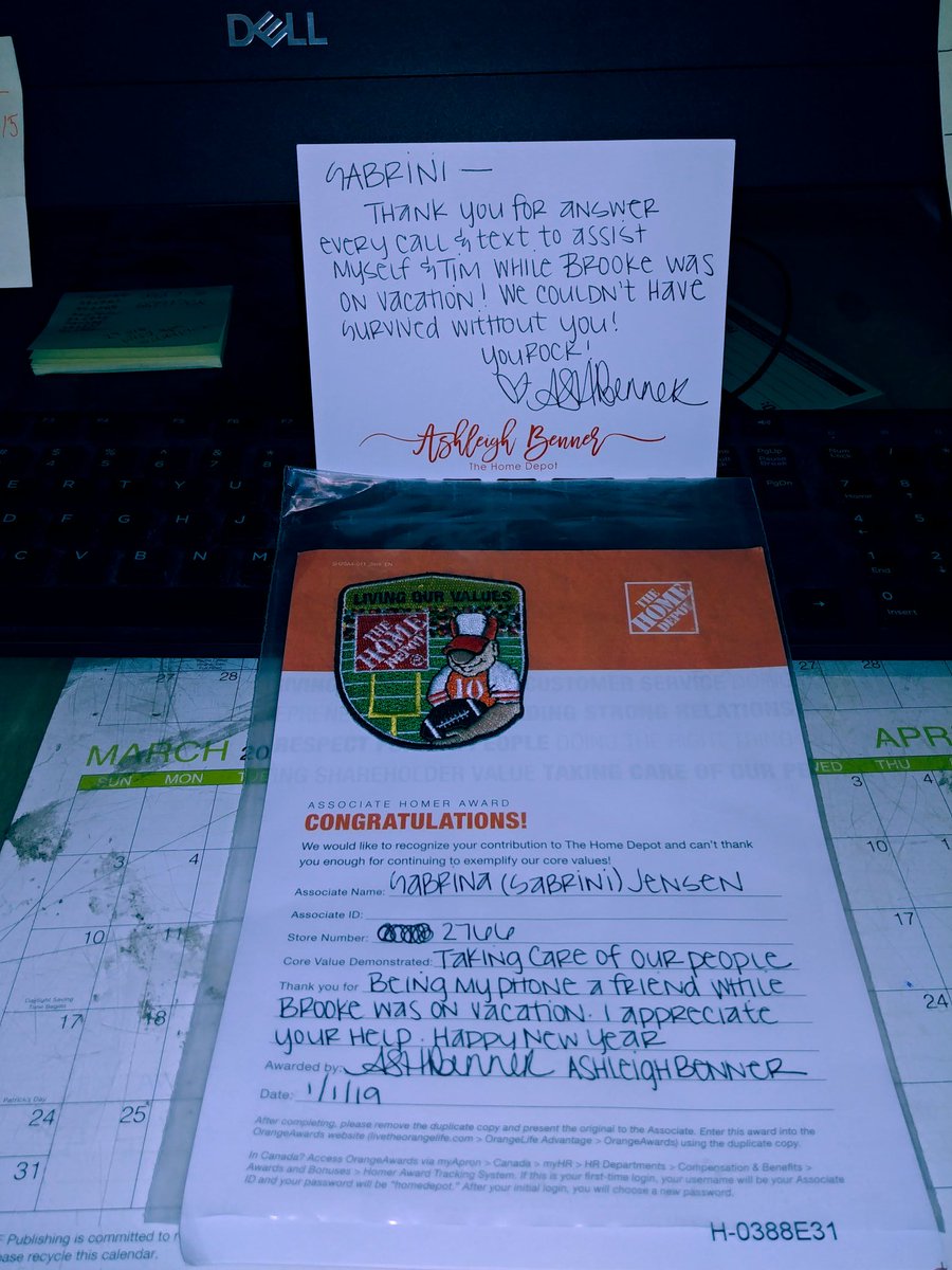 Sabrina_087's tweet photo. This just makes my day so much better! Coming into work and being recognized by another store OASM for hepling out!! I'd do it a milloin times over for you all 😊 @homedepot3River. Thank you @anbenner926 @Archiegraham17 @l_linville @annette_tcaps2 @BenPuhr @JulieGiattino https://t.co/VVgffqpkuq