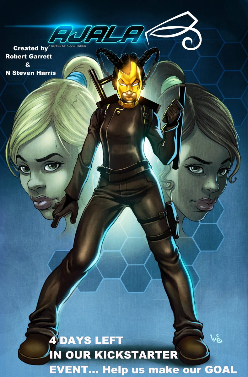 Keylonjakes's tweet photo. Ajala: A Series of Adventures     WE HAVE 4 DAYS LEFT
for Crowd funding the completion of TWO Issues of AJALA . 
We Need your help to accomplish this goal
https://t.co/MVu5y5zTOe...

WRITTEN BY Robert Garrett 
ILLUSTRATED BY N Steven Harris 
COLORS &amp; POSTER  BY Walt Msonza Barna https://t.co/f31pgKSZYf