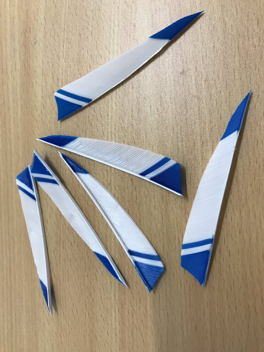 Been Having a go at slicing feathers in the shop. First efforts turned out pretty good. #Spinnersmillarchery #traditionalarchery #indoorarchery