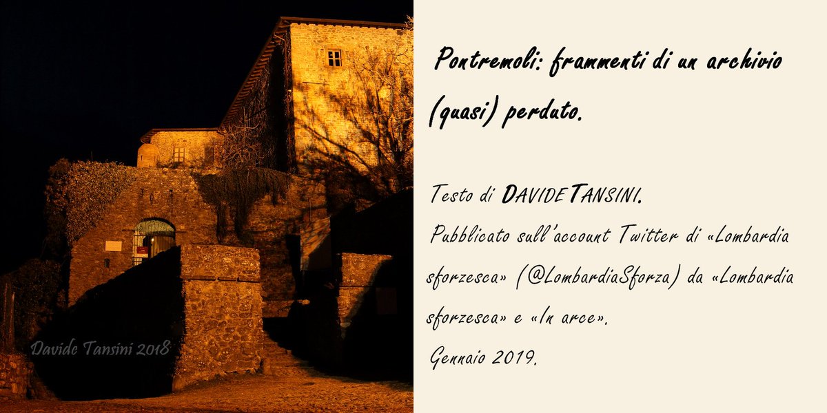 [←] … “#Pontremoli: frammenti di un #archivio (quasi) perduto”: tweet-racconto di Davide #Tansini (<a href="/DavideTansini/">Davide Tansini</a>). Pubblicato da «#LombardiaSforzesca» nel Gennaio 2019 in collaborazione con «#InArce» (<a href="/in_arce/">In arce</a>).