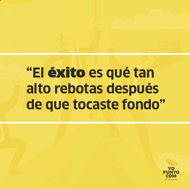 Yopuntocomrd's tweet photo. “El éxito es qué tan alto rebotas después de que tocaste fondo” - George Patton, general del Ejército de los Estados Unidos.
#YoPuntoCom https://t.co/FSLul0FwxJ