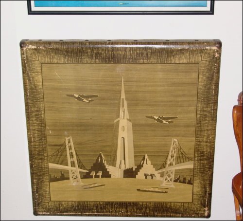 HP_Oliver's tweet photo. #WritePlace West wall detail: This card table was a "souvenir" of the 1939 Golden Gate Exposition on Treasure Island in San Francisco Bay. (Book: PACIFICA) https://t.co/GuZCnq4r0M