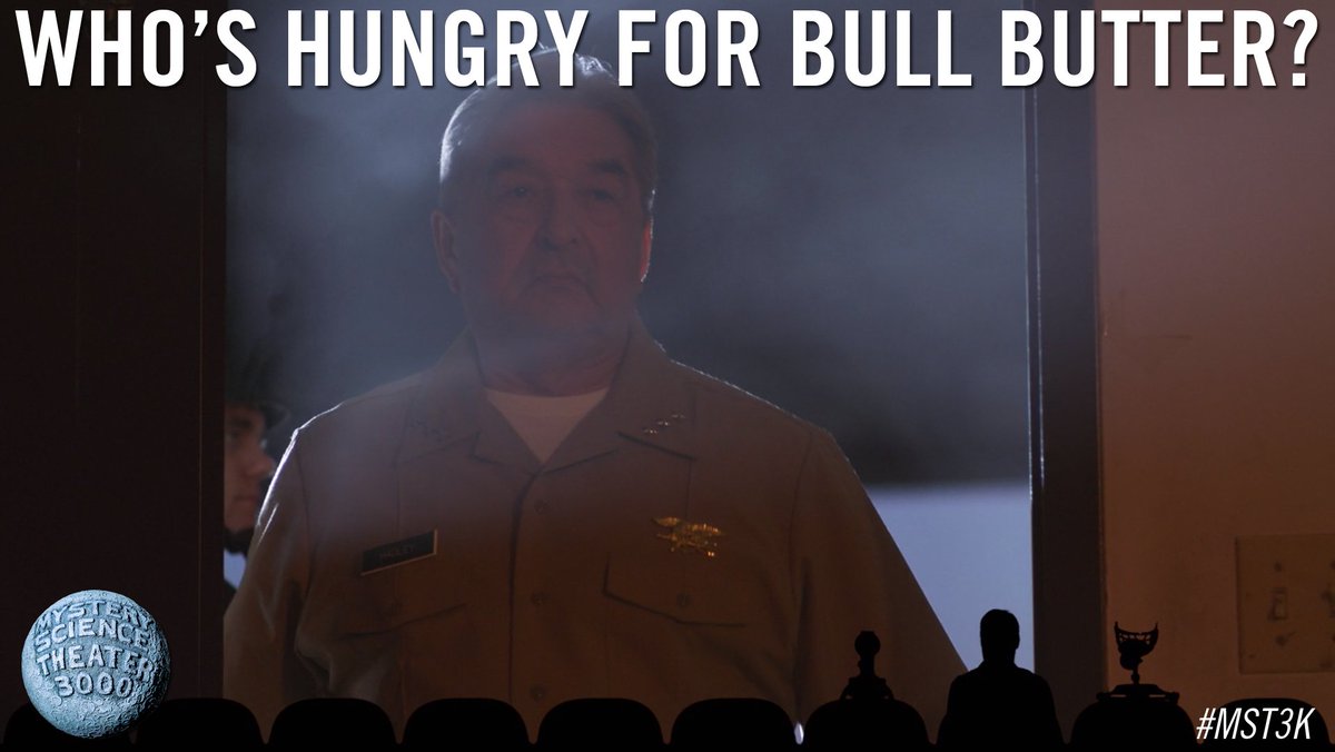MST3K's tweet photo. Happy Friday! #MST3K #BullButter #AtlanticRim #TheGauntlet https://t.co/pbBwgivIcm