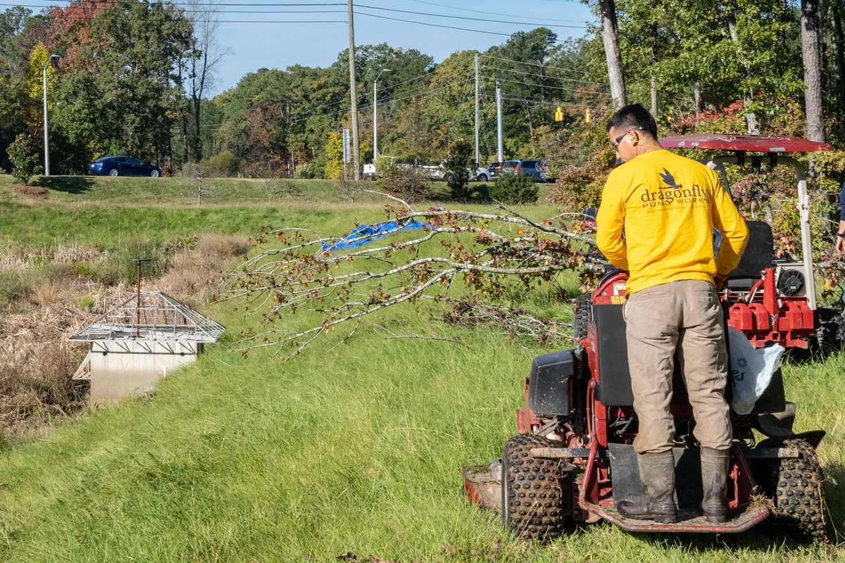 DragonflyWorks's tweet photo. Happy Friday! Take a cue from Luis this weekend and don't let anything get in the way of what you most want to accomplish! #dragonflypondworks #createbeautifulspaces #pondmaintenance #lakemaintenance #mowing #Friday https://t.co/qTEjKHBKqL