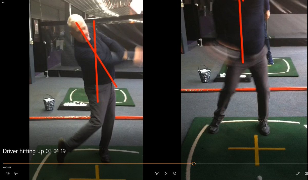 Garry_Hartley's tweet photo. This is an After & Before rather than a Before & After - showing an improved angle behind the ball to Hit Up - @TrackManGolf Golf Driving lesson - @GolfingSwingers #S16 #RaceToTheFinal https://t.co/P1Sgg9CqVl