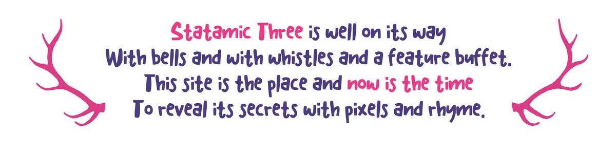 statamic's tweet image. We’d love to invite you to Threeville!

v3.statamic.com

It’s finally time to peel back the curtain and begin showing you what it’s in store with #Statamic 3!