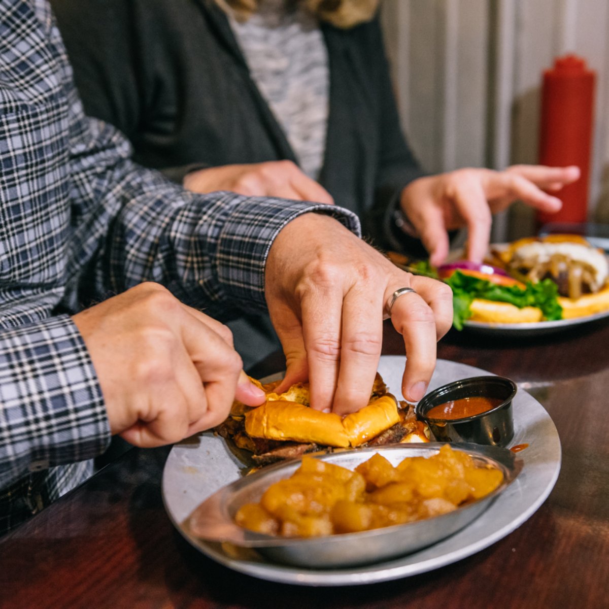 threejimmys's tweet photo. We've been having a little debate in the kitchen, and we need your help. Which is better -- the first bite or the last? https://t.co/x0oxvDeSNk