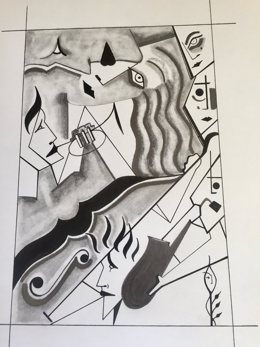 Excited to share this item from my shop: Bodo Vespaciano’s ORIGINAL black and white drawings. #art #drawing #black #music #dance #faces #saxophone #trumpet #gracefulfaces #abstractjazz #jazzart #moderndrawing #designmodern  etsy.me/2VxxGa7