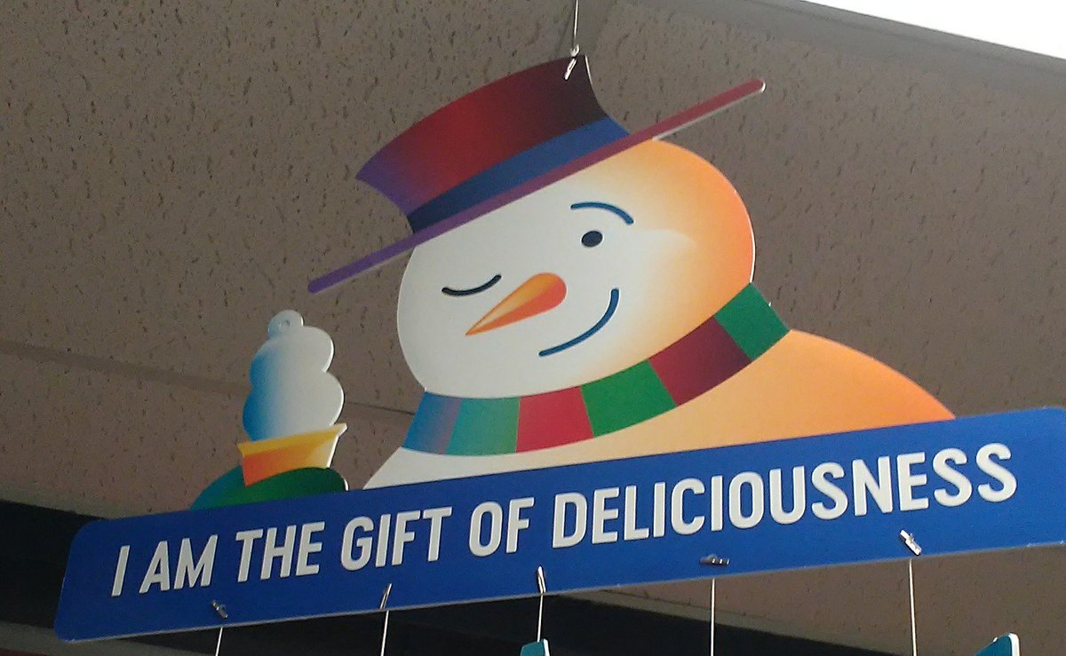 Hey <a href="/DairyQueen/">Dairy Queen</a> what's this snowman's backstory?