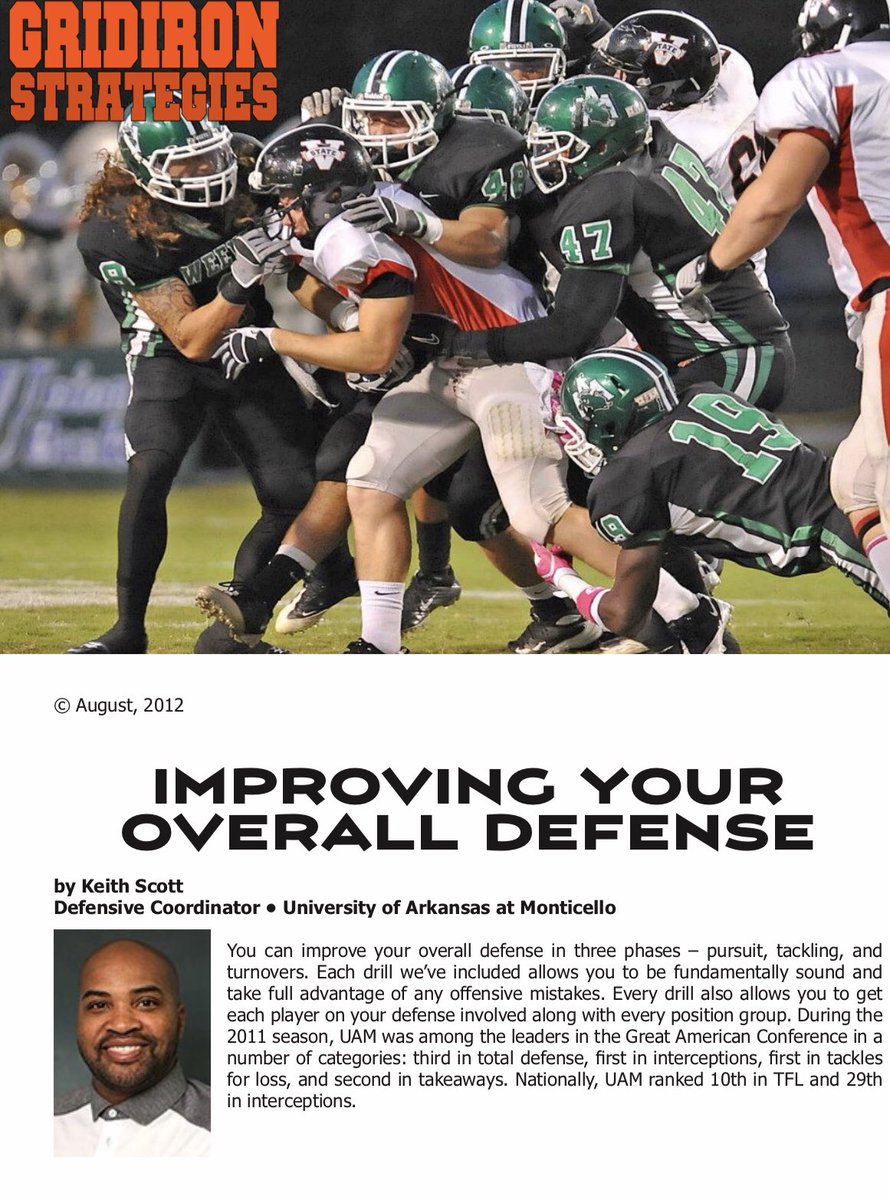 Keith_Scott05's tweet photo. One of the top articles wrote in 2012 by me for gridiron strategies. Improving your overall defense in 3 phases. I couldn’t post it entire article. If want a copy DM me. https://t.co/cZE7DcwXkG