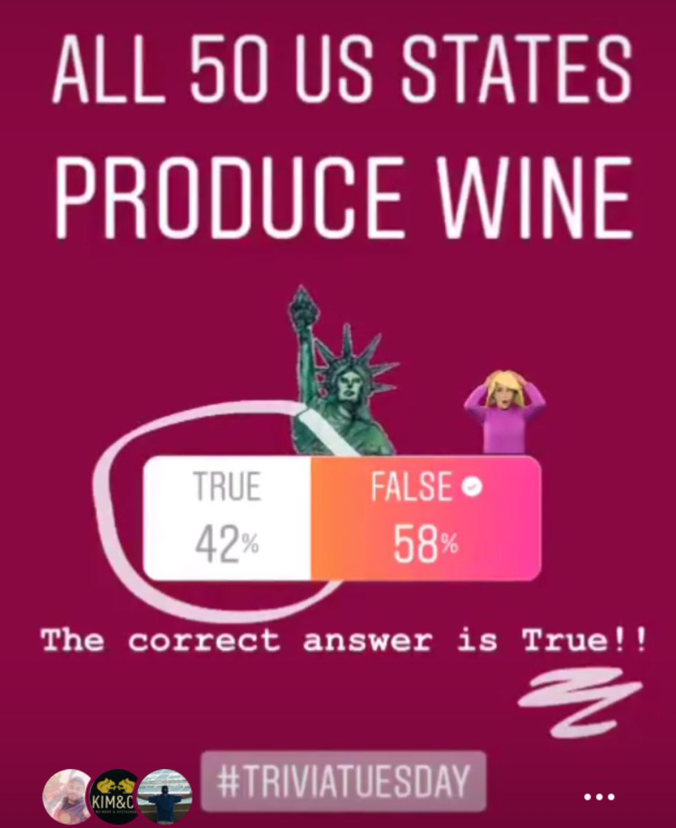 Do all 50 🇺🇸states produce wine? #NationalTriviaDay Join us on Instagram at grapeunknown for🍷trivia every Tuesday🤓