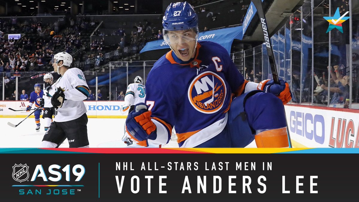 Another day = another 🔟 votes per person to send <a href="/leeberr09/">Anders Lee</a> to the #NHLAllStar game!! 

🗳 Let’s get voting! ➡️ nhl.com/vote
