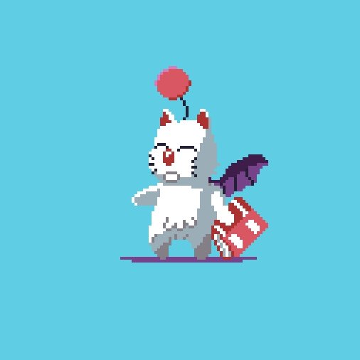 BobombTom's tweet photo. I'm late but Moogles can be an #animalcompanion right?
#aseprite #ドット絵 #pixelart #pixel_dailies @Pixel_Dailies https://t.co/P0xZ0K9sdT