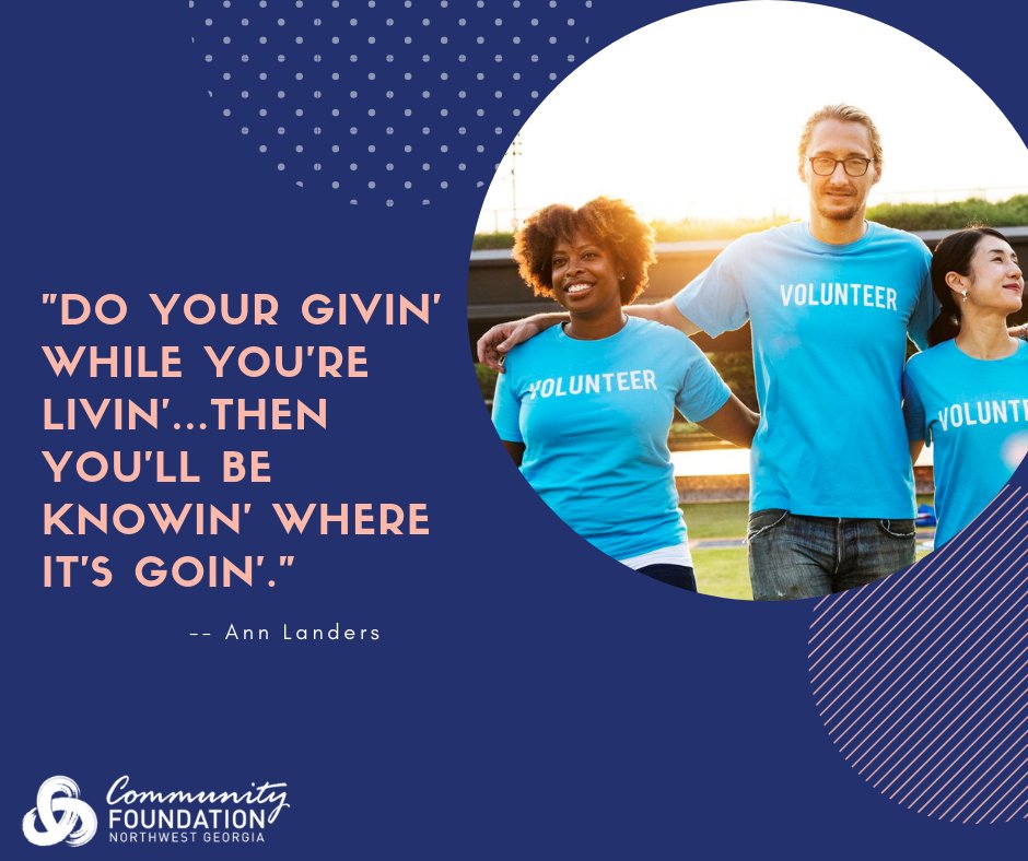 CFNorthwestGA's tweet photo. Does your New Year’s Resolution include giving back to your community? Volunteering more? Donating to new charities? We can help! https://t.co/xouK79gRQF 
#givemore #philanthropy #becharitable #2019 #volunteer #daltonyall https://t.co/oFFDY3CMNF