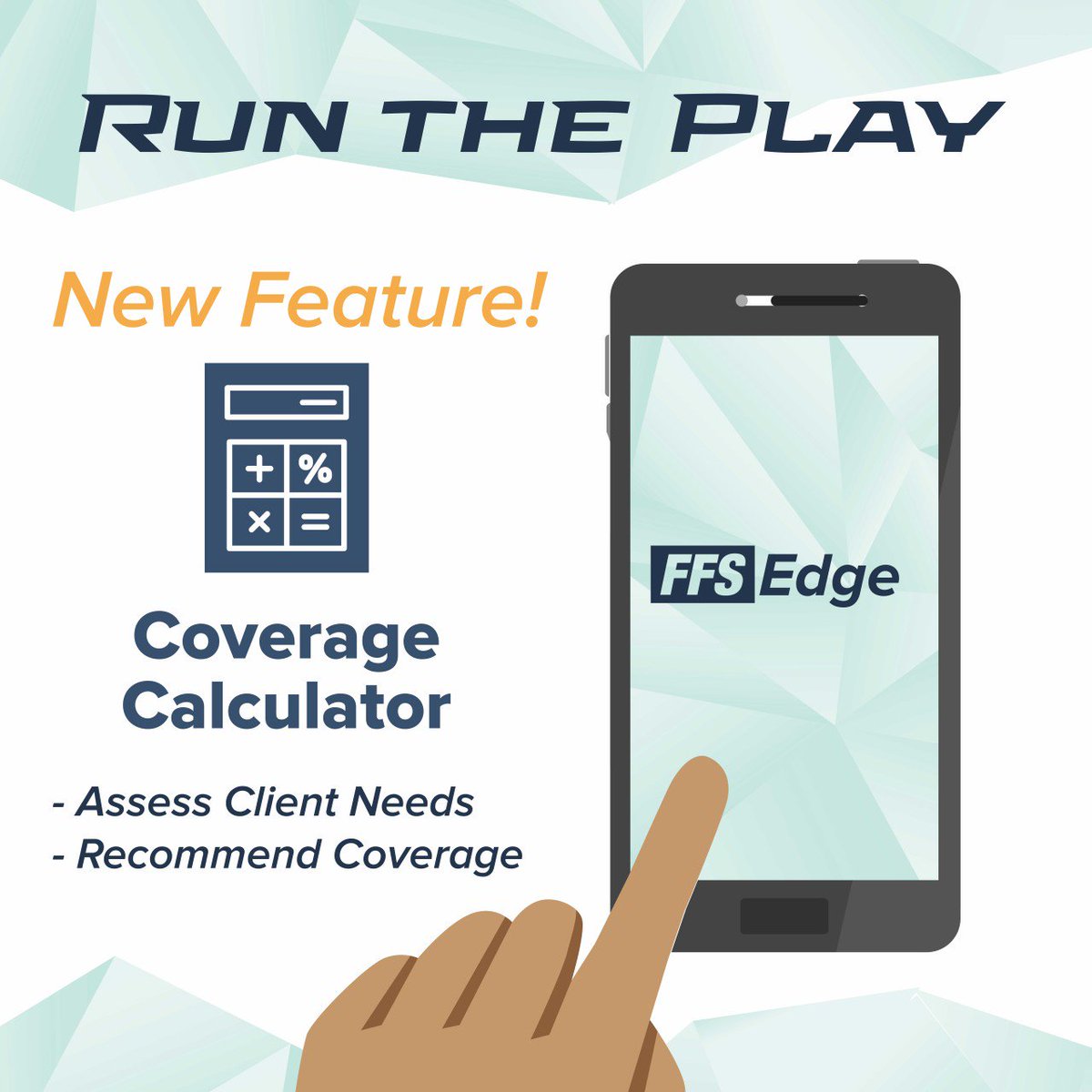 FFSNews's tweet image. Chief Information Officer, Trent Asher, just announced a brand new powerful tool for your FFS business. Check out the new #CoverageCalculator feature in the #FFSEdge app. #RunThePlay