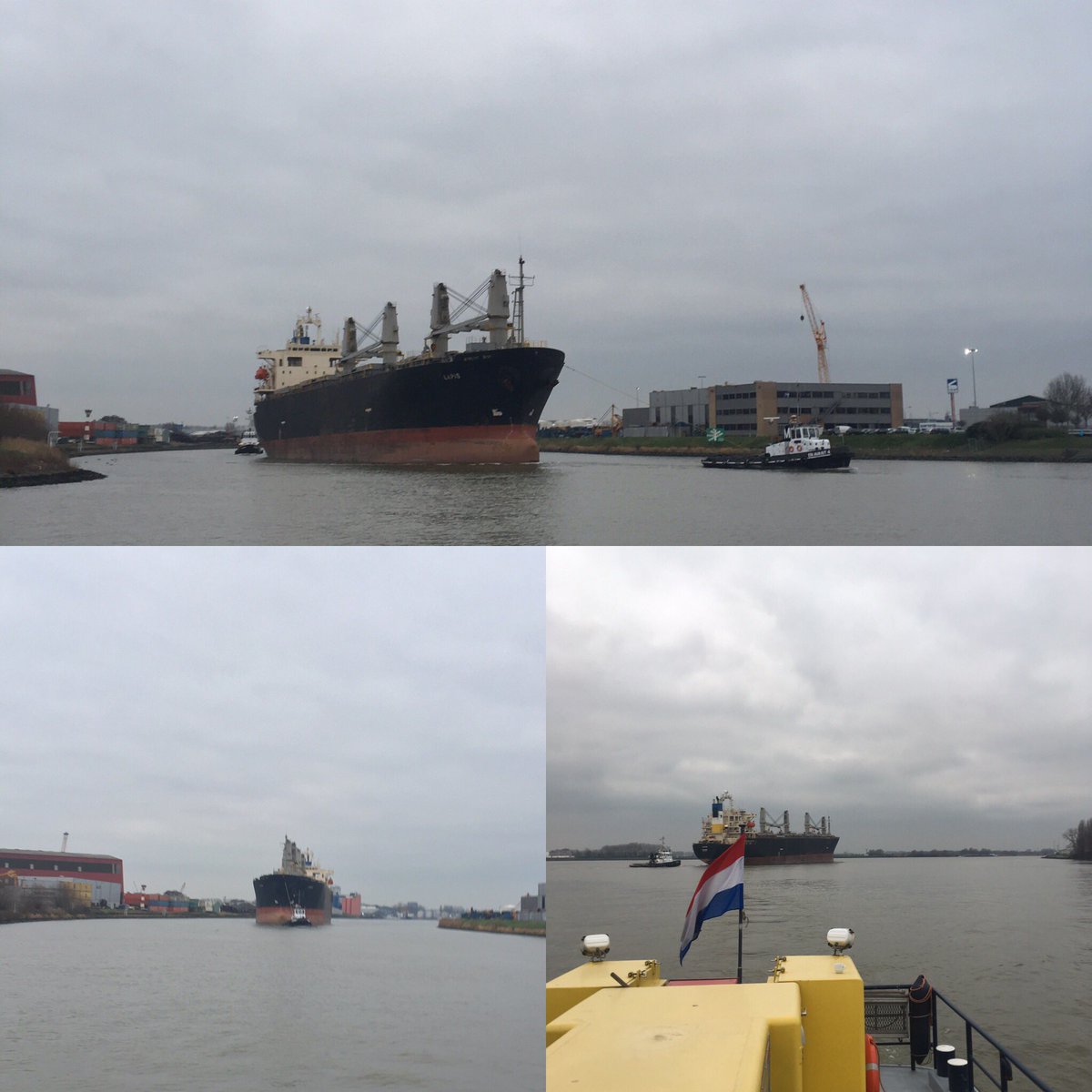 JollyJoker76's tweet photo. Vandaag @De_Havenmeester vertegenwoordig door #RPA1 bij het begeleiden van de ms Lapis bovenmaatse zeevaartuig vanuit het Mallegat Noord naar Zee #portofdordrecht https://t.co/lCBGJ6Nibt