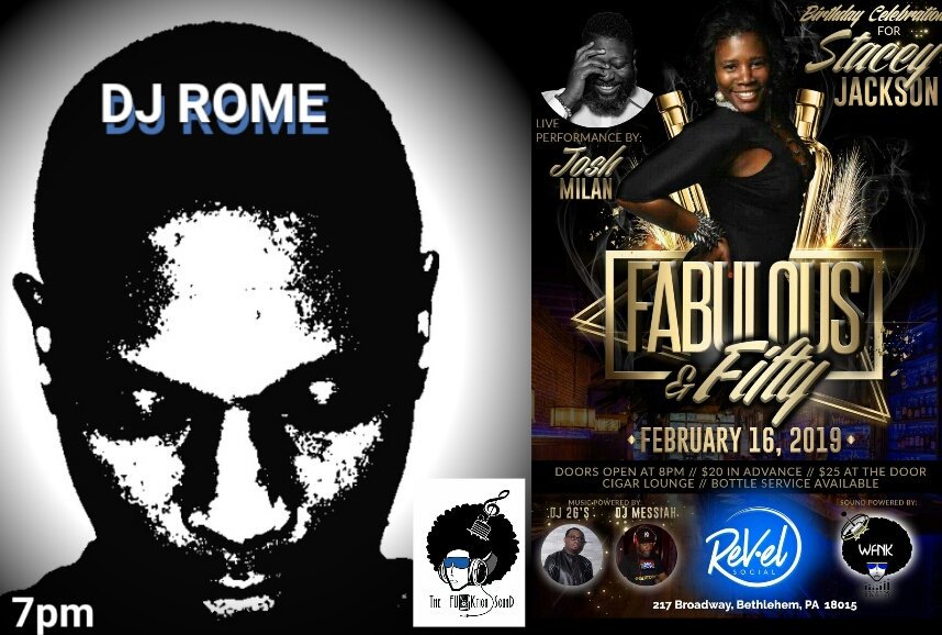 FUNKtionSound's tweet photo. SATURDAY 2/16 = "Fab @ 50 party" @RevelSocial in #Bethlehem #PA powered by @WFNKradio featuring @iamdjrome from @FUNKtionSound 

#Disco #RnB #Funk #HouseMusic #Classics #LehighValley #NightLife #GrownAndSexy https://t.co/H9AMy4tKGC