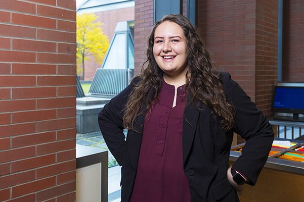 Penn's tweet photo. Sophomore Carmen Duran, a #FGLI student, is working with @YP4 on a program supporting youth with the college-application process. Duran is keeping busy as a Civic Scholar, a @PennWhartonPPI Research Scholar, a City Hall intern, & a member of @pennua. https://t.co/c9vEyVlr0v https://t.co/DLgHSYs2hC