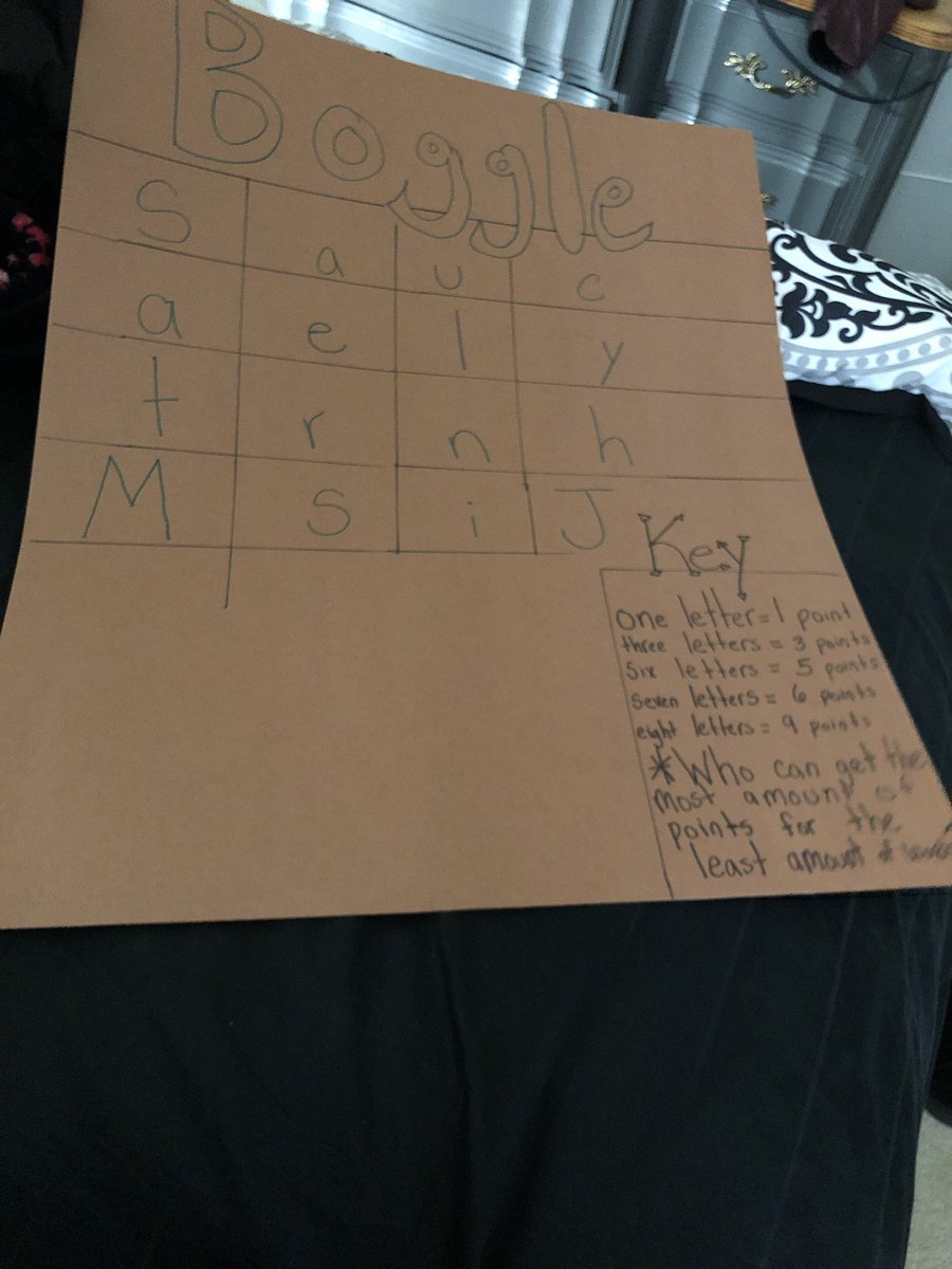 woodles120's tweet photo. Boggle board I’m bringing to my classroom. Because I love Boggle!! I hope they love it too. #MichaelInspired https://t.co/BuZLXFR8Fg