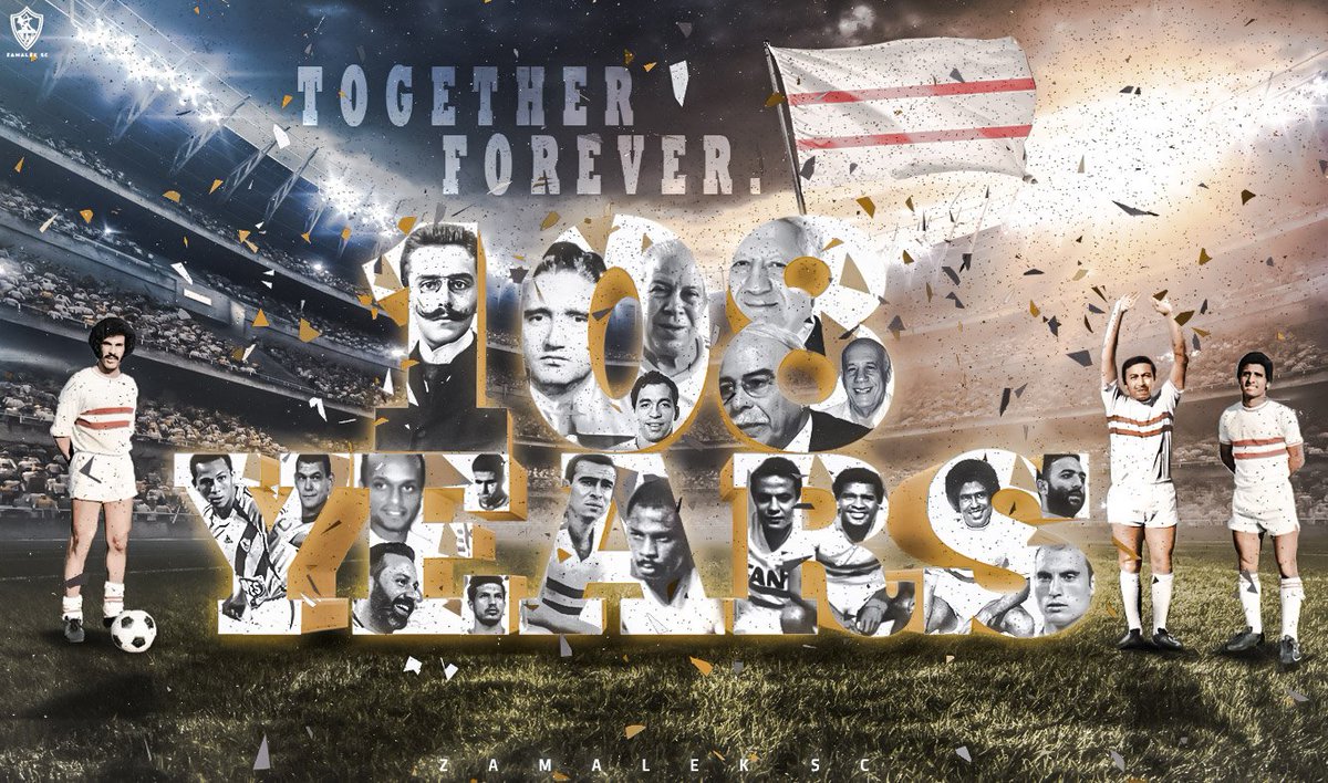 ZSCOfficial's tweet image. نحتفل اليوم بالذكرى الـ١٠٨ لتأسيس نادي الزمالك، كل عام وجمهورنا بخير، كل عام ورموزنا بخير، كل عام ونادي الزمالك دائمًا وأبدًا فخرًا لنا جميعًا! 👑⚽️