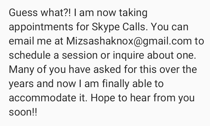 Mizsashaknox@gmail.com