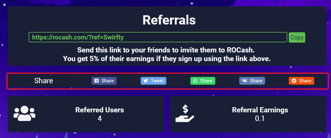 Rocashcom On Twitter Did You Know You Can Share Your - what are the best places to earn robux by watching ads in 2019