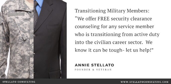stellatoconsult's tweet photo. Free service for transitioning veterans! 
Please help spread the word and share this post!  #vetsforvets #transitioningmilitary #wegotyoursix  https://t.co/wa540MiOqm https://t.co/VTDbjHFM7G