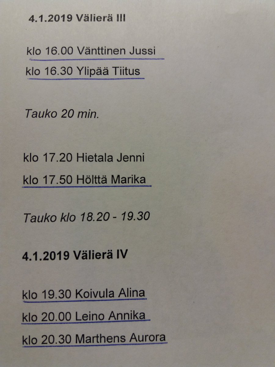 MaipuMaire's tweet photo. Loppiaisena FINAALI klo18
Laulukilpailut🎼😃🎶
#Finalistit 6N&3M alleviivattuina⬇️listoissa📸👍🙋♀️
Voittajista ehkä eri mieltä kuin #tuomaristo🤔@IrmeliKaija @PulmuM @JohannaKukka @annelitiainen1 @maija_ku @TiinaAiraksinen @Kaijaala @SimoTaimi @Nuosku https://t.co/4DvSth7VQn