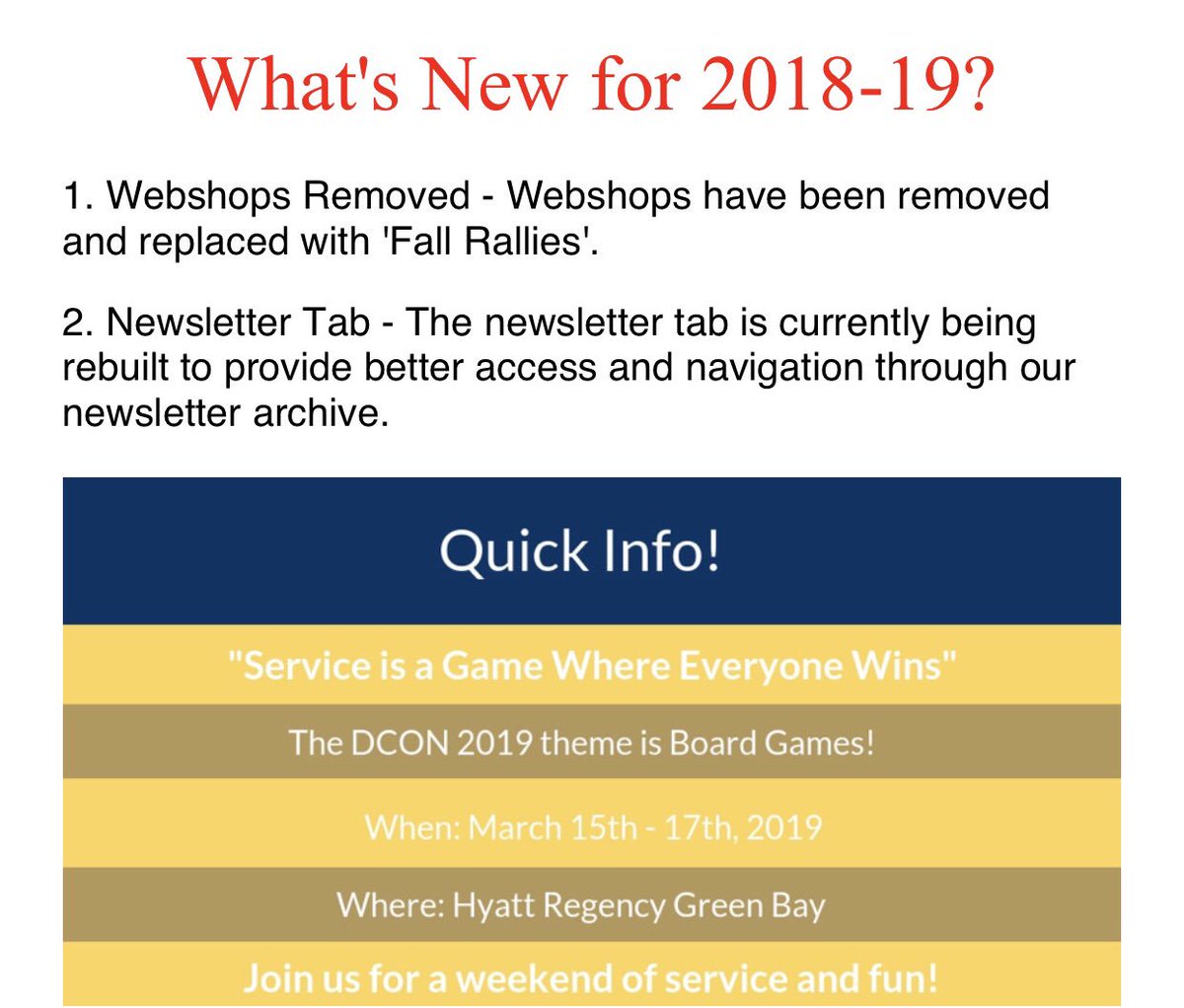 StoughtonKey's tweet photo. DCON is coming up in March! The 2019 theme is board games &amp; it’s going to be a blast. It’s the weekend of the 15th-17th in March &amp; it’s in Green Bay. We will be talking about it more at our meetings but everyone is welcome &amp; you can contact an officer if you have any questions:) https://t.co/8QfkhV2FAB