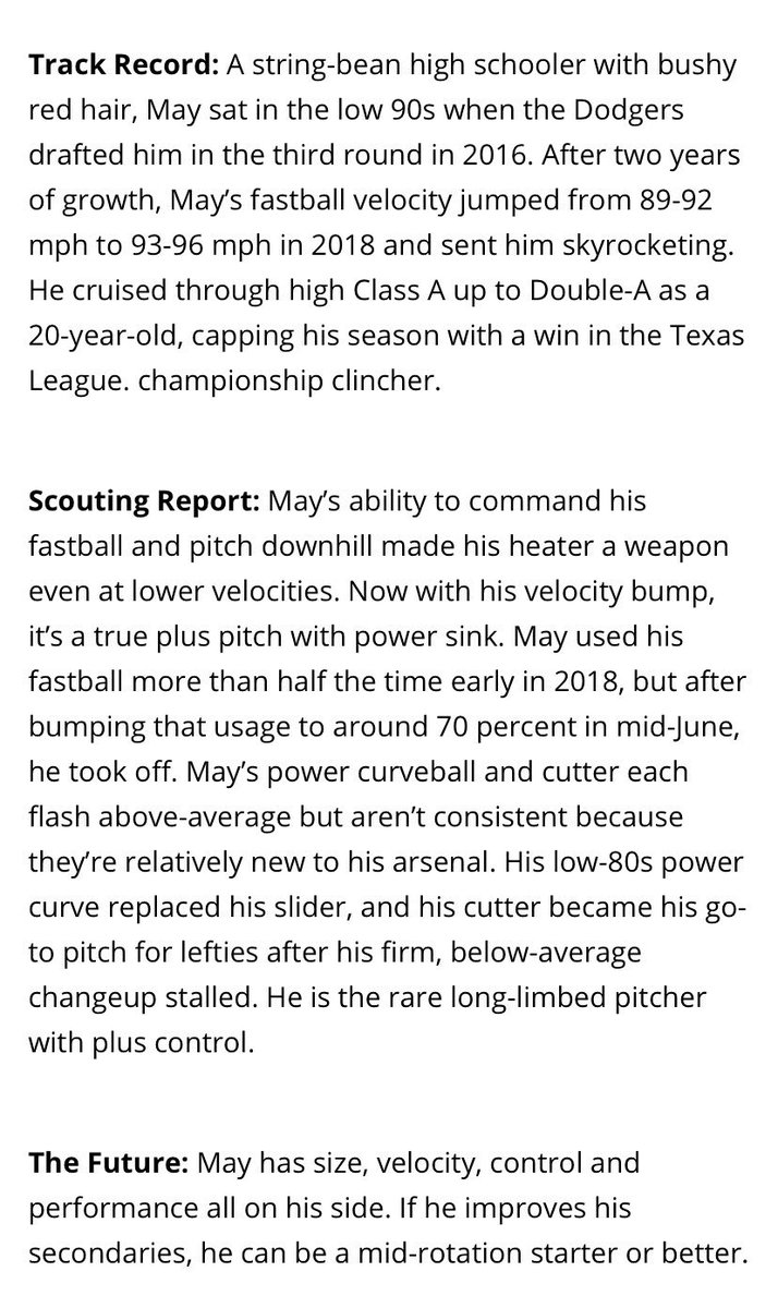 MSMsports's tweet photo. Congrats @d_maydabeast - named @Dodgers TOP pitching prospect (#4 overall) by @BaseballAmerica for 2019! Dustin, excited for you & I KNOW this just makes you hungrier to work hard & get to the SHOW! @millie_trau @Dannymay5 @suzanne04m THANKS @UABaseball @RawlingsSports #msmfamily https://t.co/KrusdvkDro