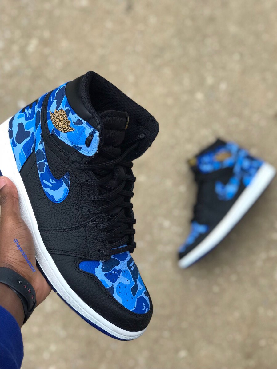 custom bape jordans