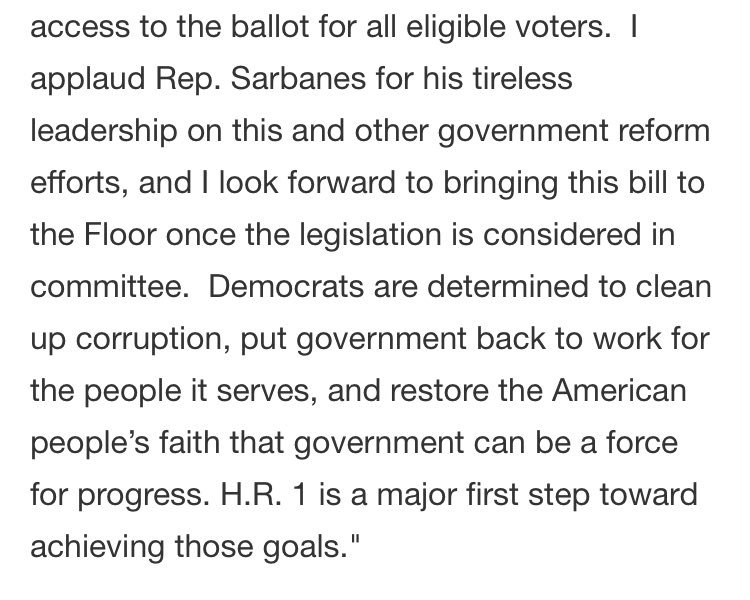 CBLanguage's tweet photo. H.R 1: The For The People Act
_____
Presidential candidates have to reveal 10 years of their tax returns,reveal where campaign money is from, no more “anonymous donors” or monies funneled through nonprofits (who can receive unlimited funds)and restore voter rights/ballot access https://t.co/0Mqms1glSt