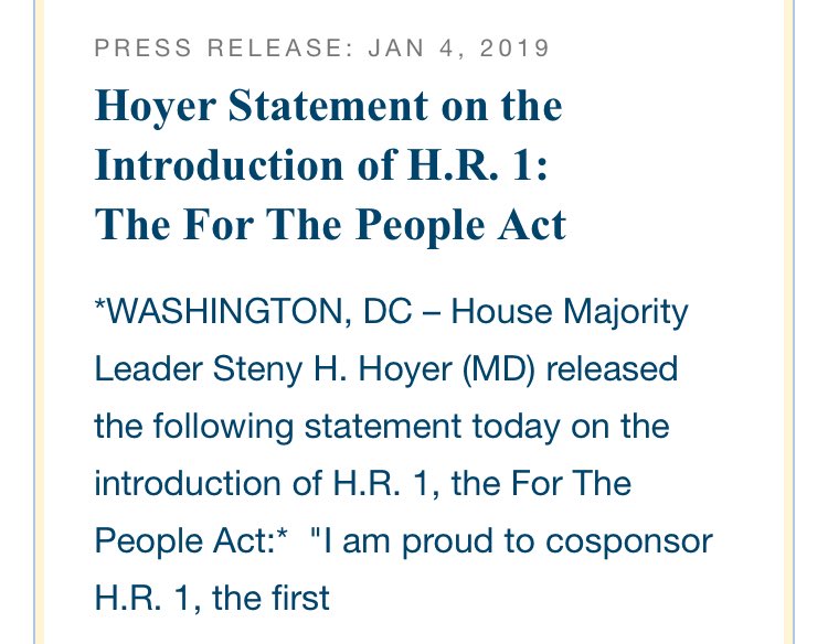 CBLanguage's tweet photo. H.R 1: The For The People Act
_____
Presidential candidates have to reveal 10 years of their tax returns,reveal where campaign money is from, no more “anonymous donors” or monies funneled through nonprofits (who can receive unlimited funds)and restore voter rights/ballot access https://t.co/0Mqms1glSt
