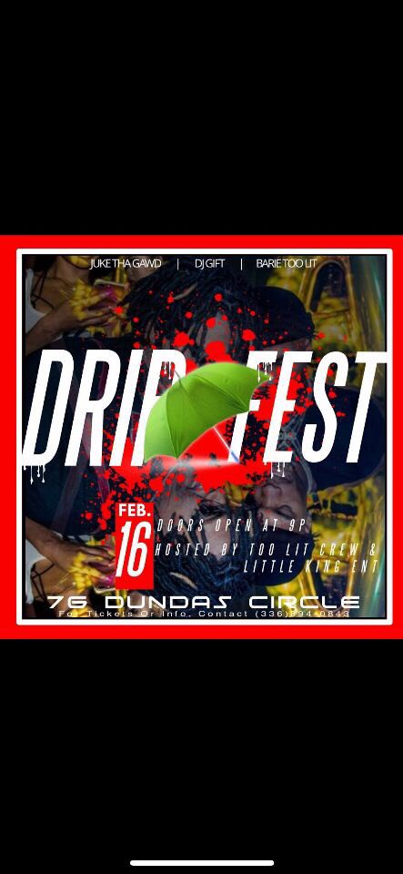 TOOLITCREW1's tweet photo. #TOOLITCREW π€© present:
#DRIPFEST π¦βοΈπ»
π: Feb16 π₯°
β°: 9pm-1am π₯³
π: 7G Dundas Circle π
@TOOLITCREW1
#TOOLITCREW1
#NCAT #UNCG #NCCU #WSSU #BENNET https://t.co/yJzLiuJamQ