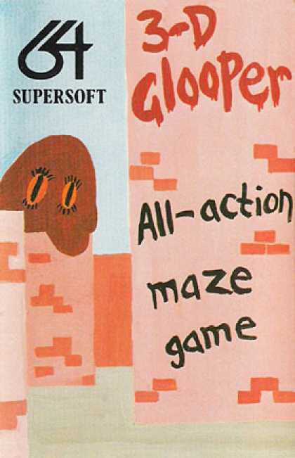 badgameart's tweet photo. Alan had no choice but to allow his secretary Paula’s 5 year old to make the box art for ‘3D Glooper.’ It was crap and corporate complained, but it was either that or Paula would come after him for child support, and Alan’s wife had just bought a new fencing sword. 

(C64, 1983) https://t.co/I9eWIM266S