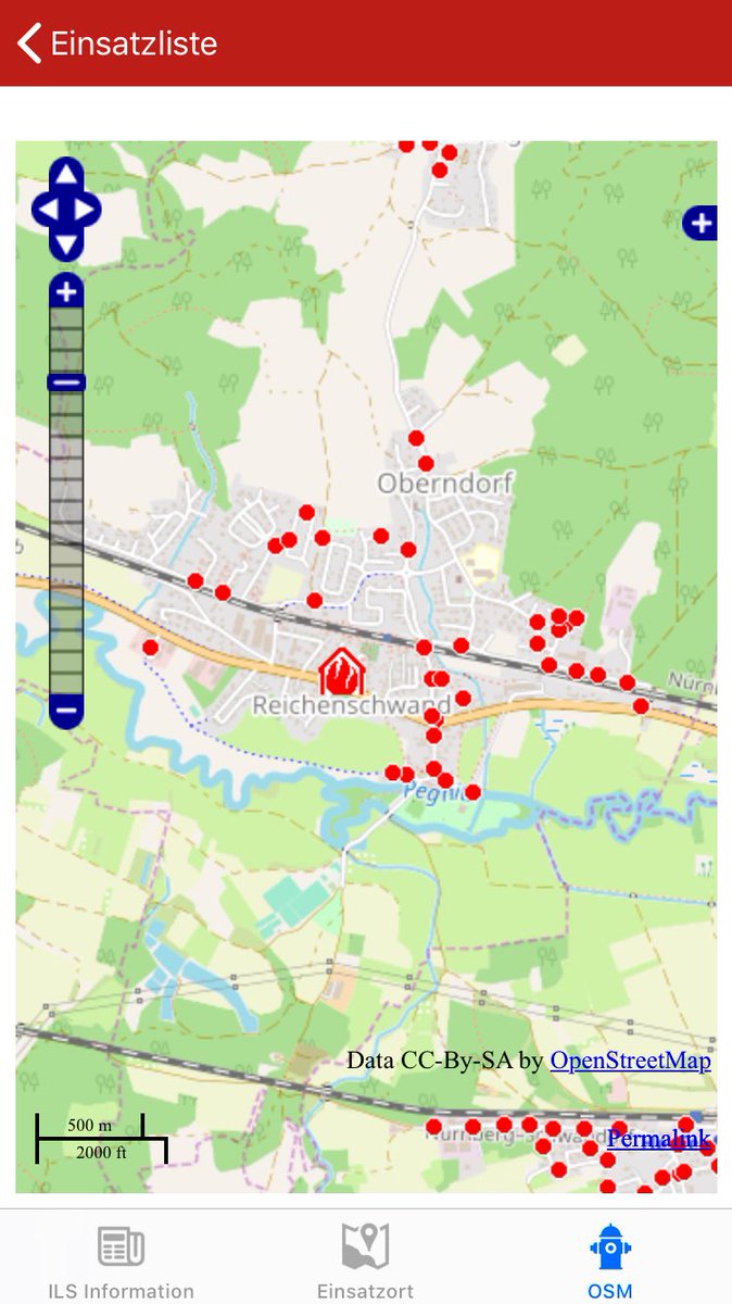 AlarMiator's tweet photo. Version 1.2 steht in den Startlöchern. #Neu hinzugekommen: Darstellung der #Hydrantenkarte auf Basis #OpenFireMap aus der Alarmmeldung heraus! Freigabe folgt in den nächsten Tagen! https://t.co/ScUY80fJc6