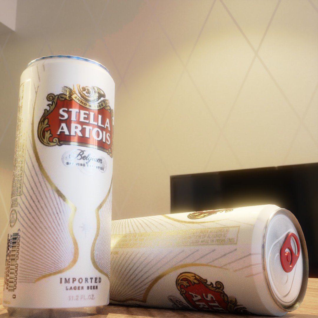 Daerik_GameDev's tweet photo. Yesterday I got a visit from an old friend from #Germany, and he brought some really good #beer, #stellaartoismoments imported from #Belgium , which turned out to be a good subject for #modeling. Here's to all the germans, belgians and #dutch. #Proost! #blender #3d #art #3dartist https://t.co/JRcRkA186G
