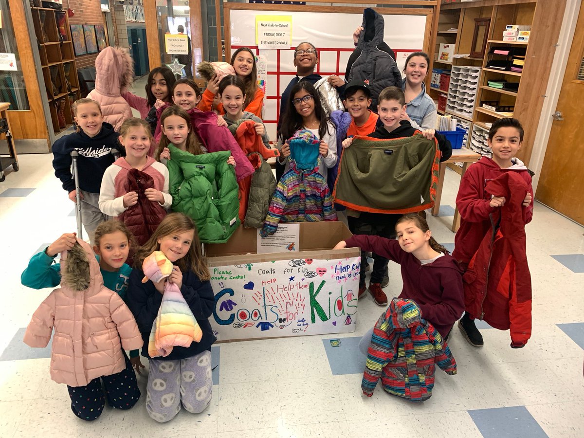 The students at Hillside School in Needham have been making an impact by collecting coats for children and families in need. #coatsforkids #needham #givelocal #recycle