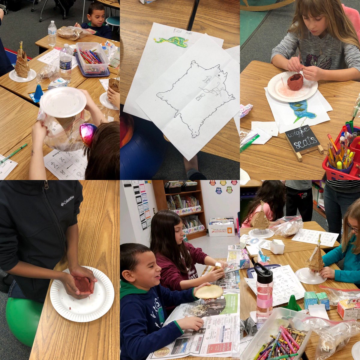 MrsCallahanRRES's tweet photo. Today we did our annual Native American rotations!!! We learned about legends, made canoes from the Powhatans, made teepees from the Lakota tribe, and made pottery from the Pueblo tribe. #rr_buldogs #rressecondgrade #HandsOnLearning https://t.co/r34Go5lrvr