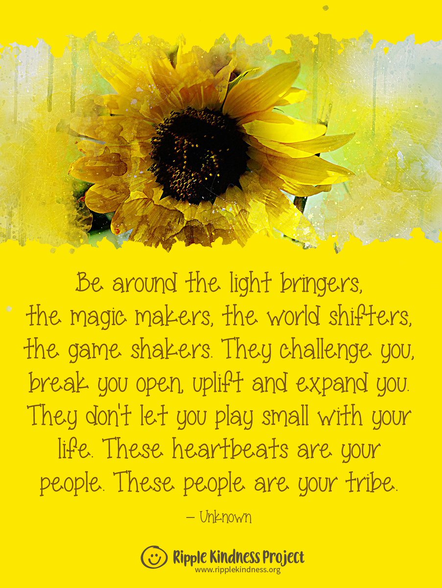 RippleKindness's tweet photo. There is always someone who can inspire us to step outside our comfort zone or to be or feel better. Who are your light bringers?
#positivity #hope #inspiration #kindness https://t.co/S5rh5Z65A3